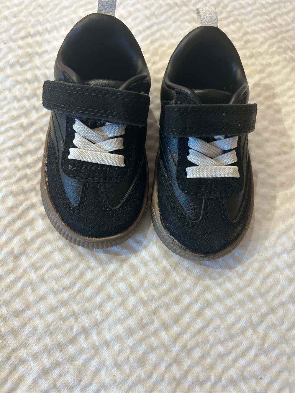 Carter's Black Kids Sneakers with White Laces